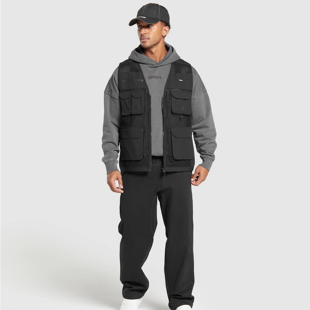 Men’s Gymshark Woven Vest Size M Black